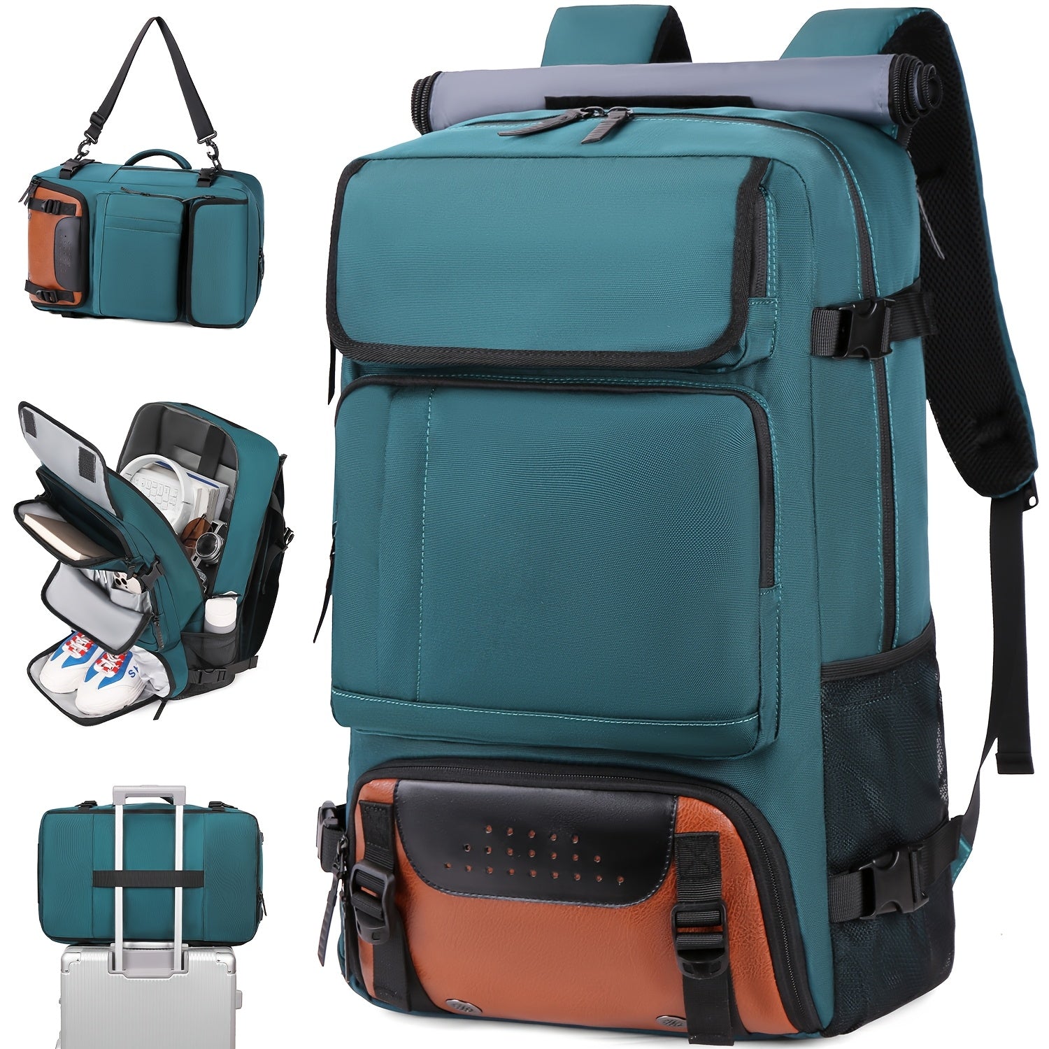 Laptop Backpack – 5 Colors, Adjustable Strap, for Travel – front view - product view 17