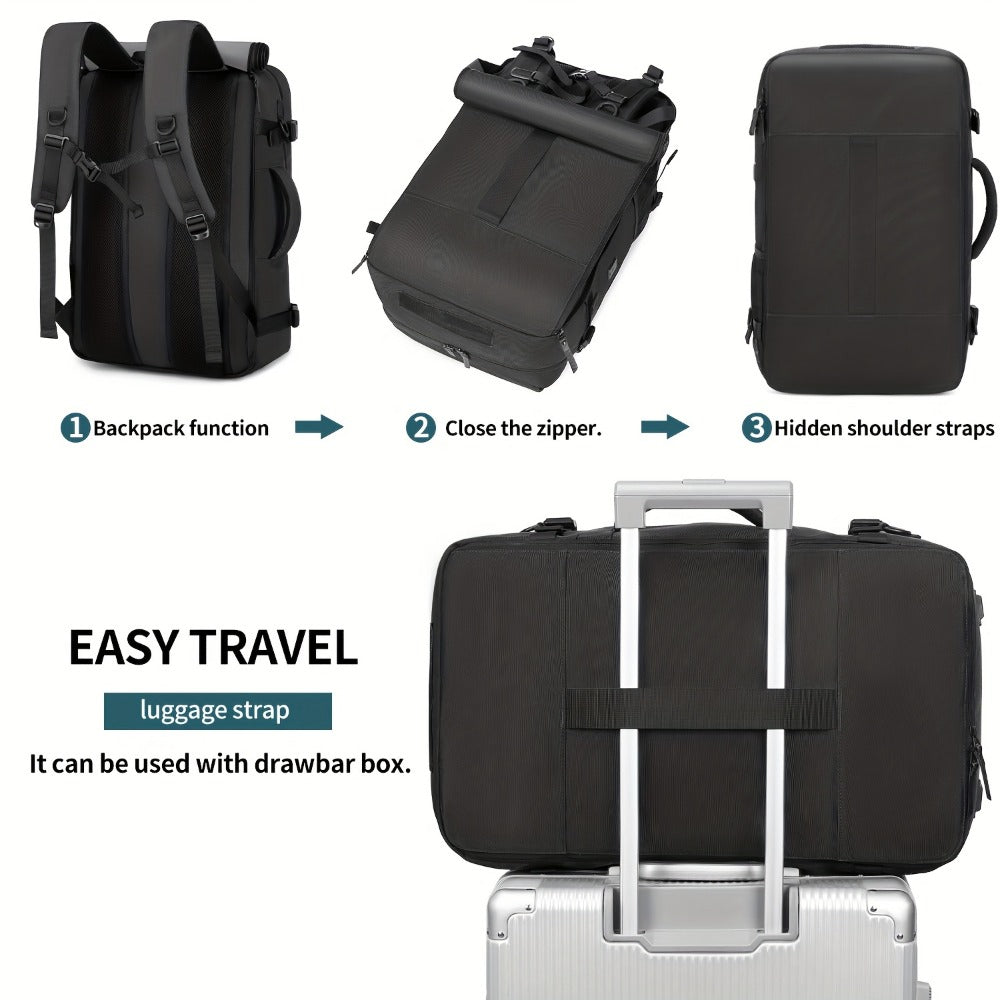 Laptop Backpack – 5 Colors, Adjustable Strap, for Travel – detail view 16