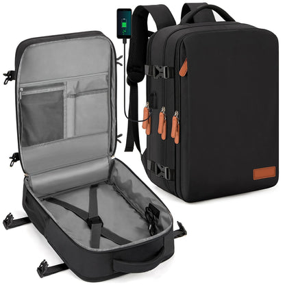Laptop Backpack – Expandable, for Travel & School – front view - product view 18
