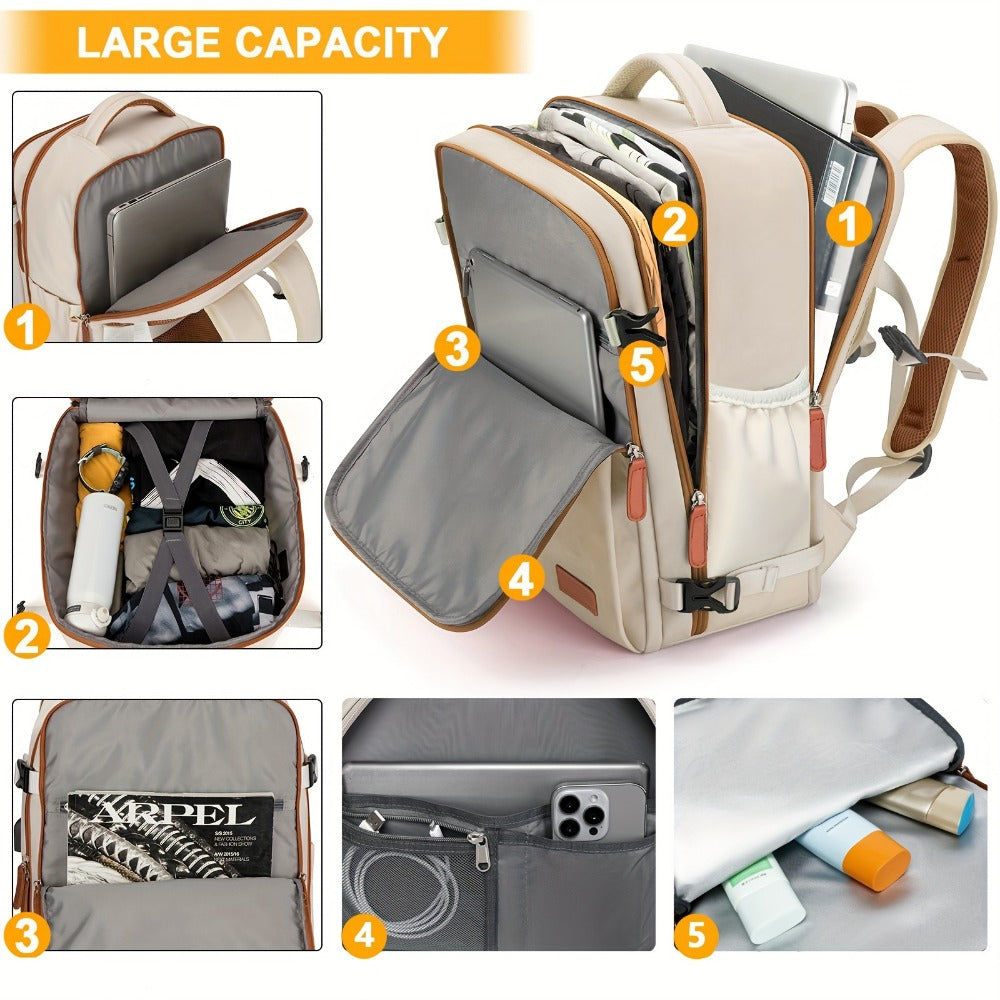 Laptop Backpack – Expandable, for Travel & School – detail view 7