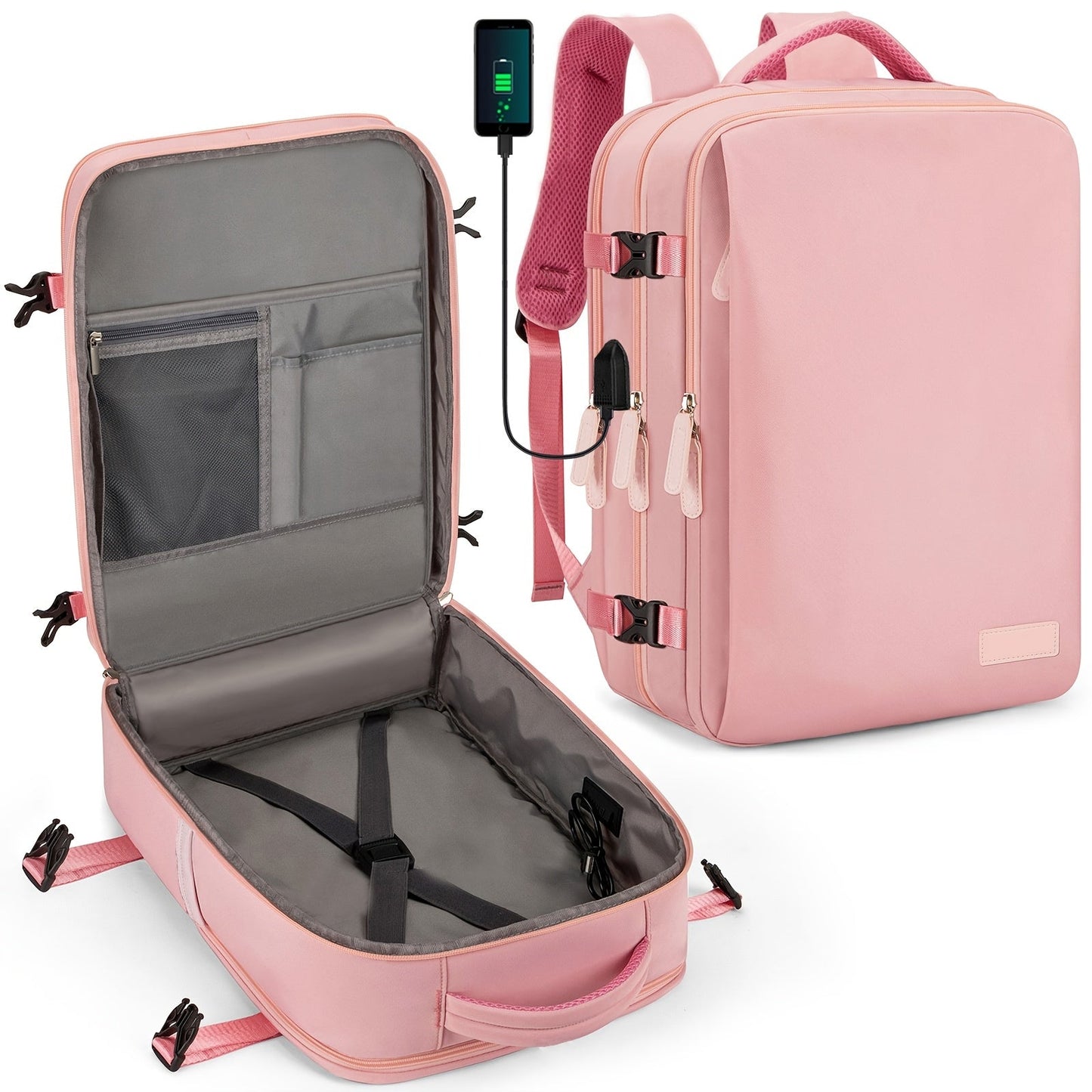 Laptop Backpack – Expandable, for Travel & School – detail view 2