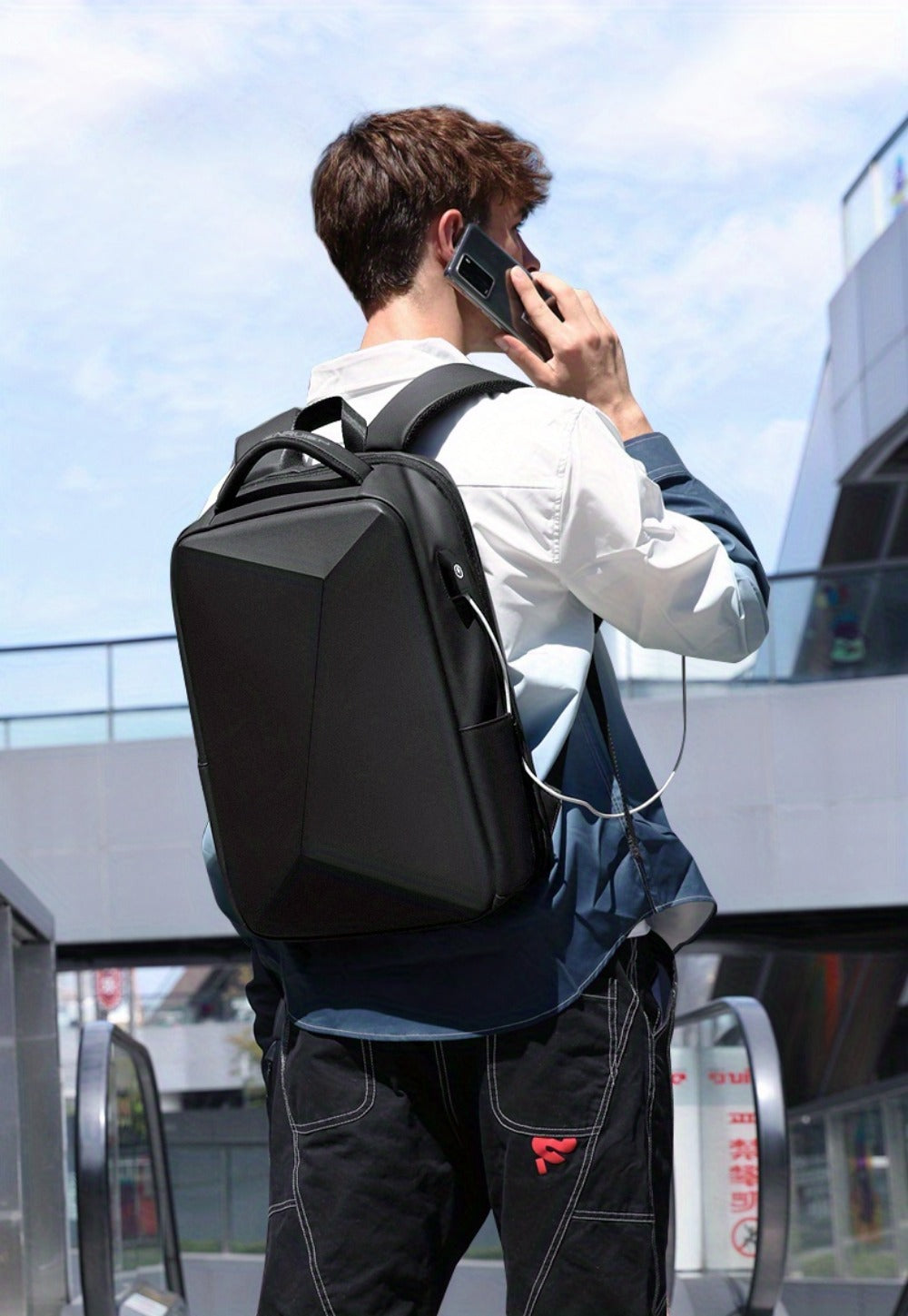 Laptop Backpack – Expandable, Anti-Theft, Large Capacity, for Travel & School – detail view 12