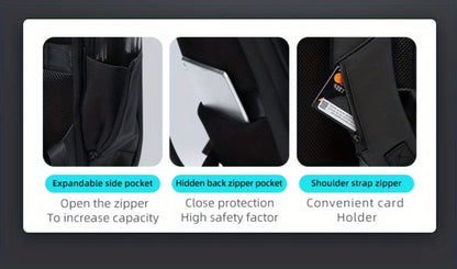 Laptop Backpack – Expandable, Anti-Theft, Large Capacity, for Travel & School – detail view 17