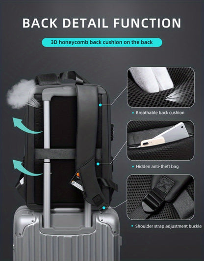 Laptop Backpack – Expandable, Anti-Theft, Large Capacity, for Travel & School – detail view 22