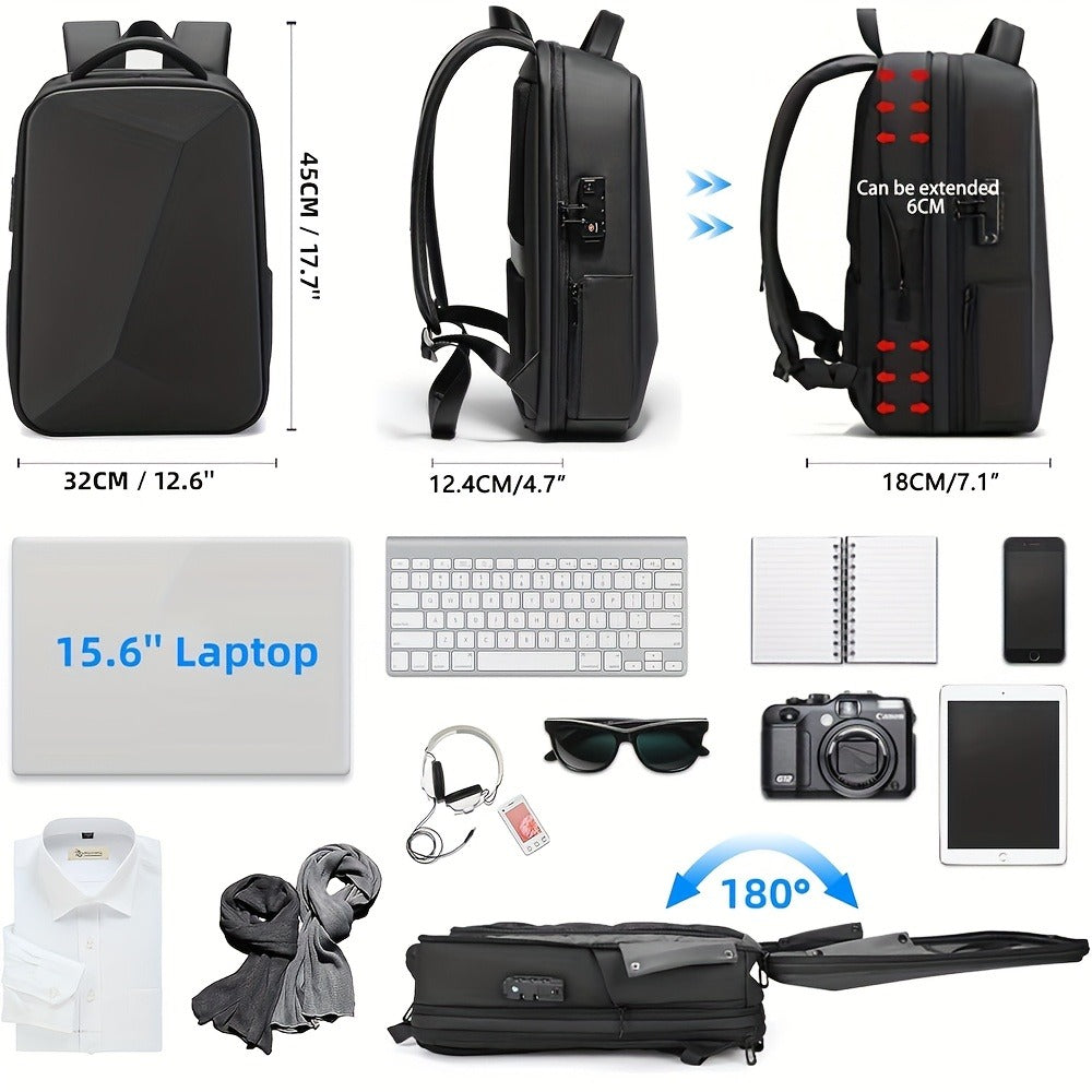 Laptop Backpack – Expandable, Anti-Theft, Large Capacity, for Travel & School – detail view 4