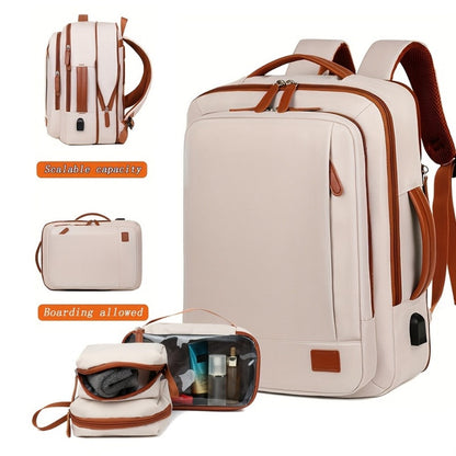 Laptop Backpack – Expandable, Large Capacity, Lightweight, for Travel & Work – front view