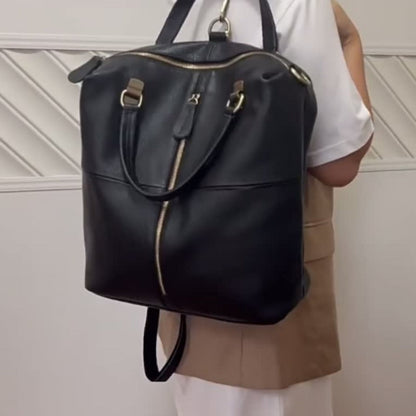 Laptop Backpack – Genuine Leather, for Travel & Work – detail view 17