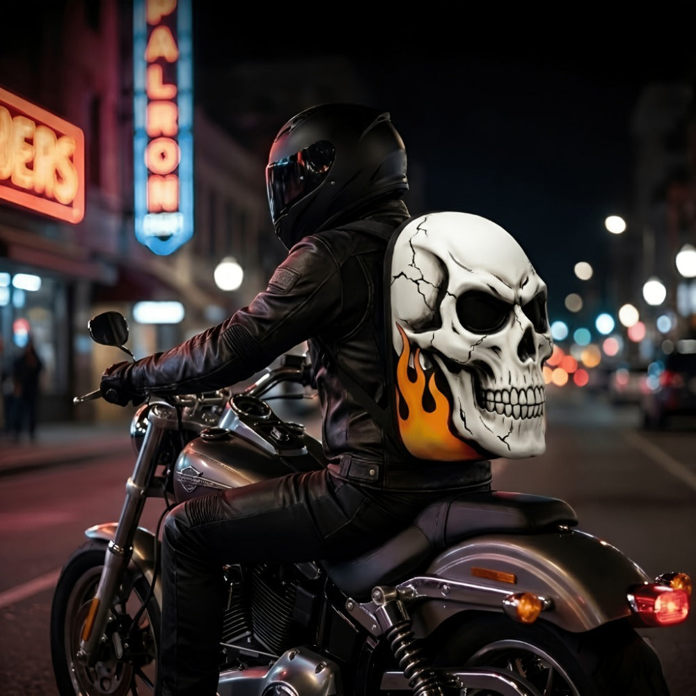 Laptop Backpack – Large Capacity, Led Skull Programmable App Controlled – detail view 15