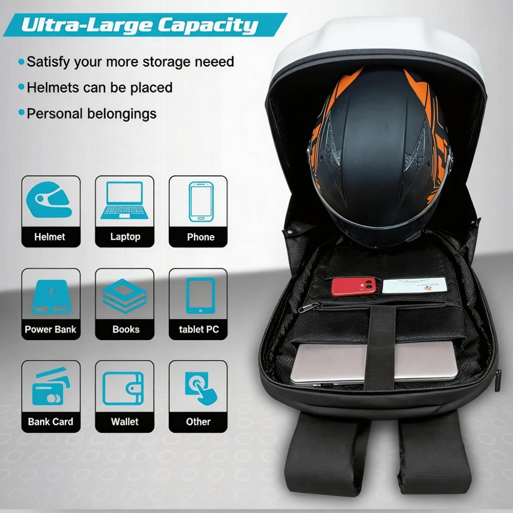 Laptop Backpack – Large Capacity, Led Skull Programmable App Controlled – detail view 8
