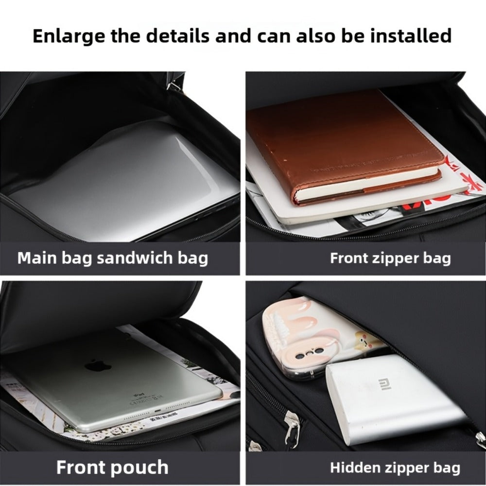 Laptop Backpack – Large Capacity, Adjustable Strap, for Travel & Work – detail view 9