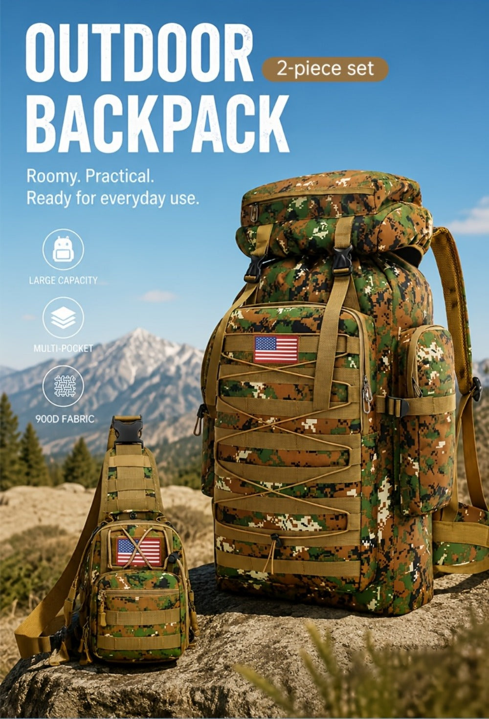 Laptop Backpack – Large Capacity, Multi-Pocket, for Travel & Work – detail view 22