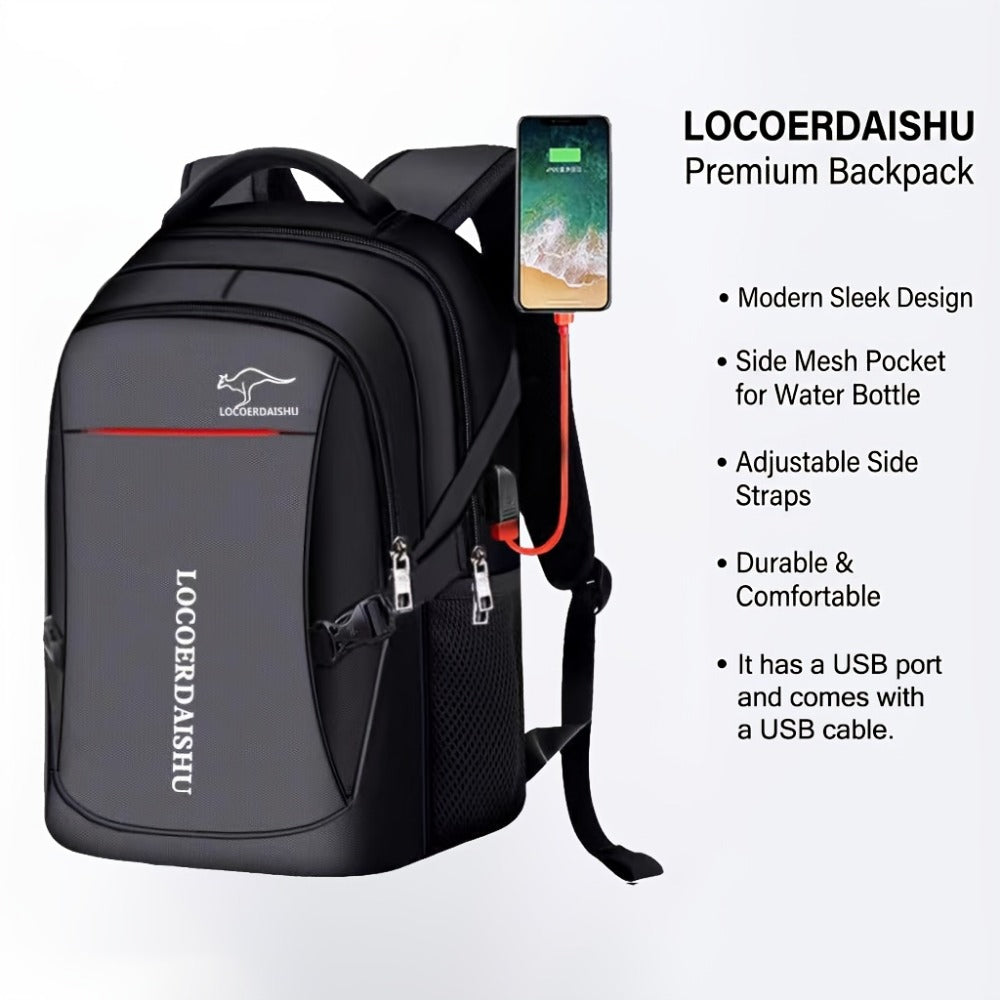 Laptop Backpack – Large Capacity, for Travel & Work – front view
