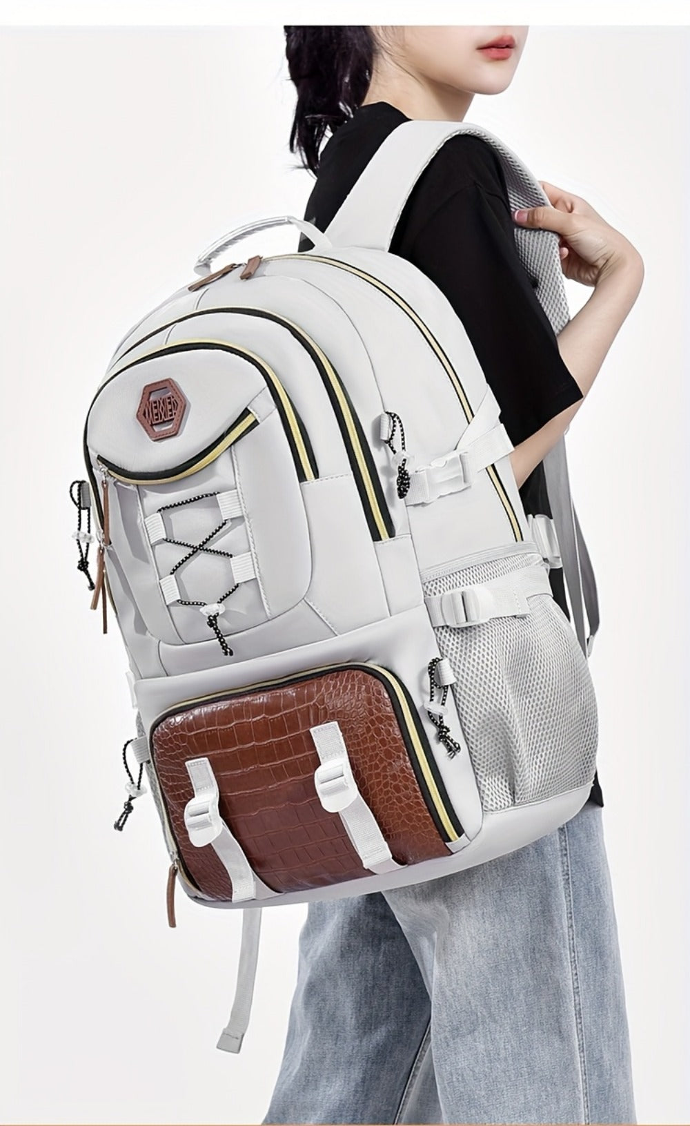 Laptop Backpack – Large Capacity, Waterproof, Multi-Pocket, Adjustable Strap – detail view 11