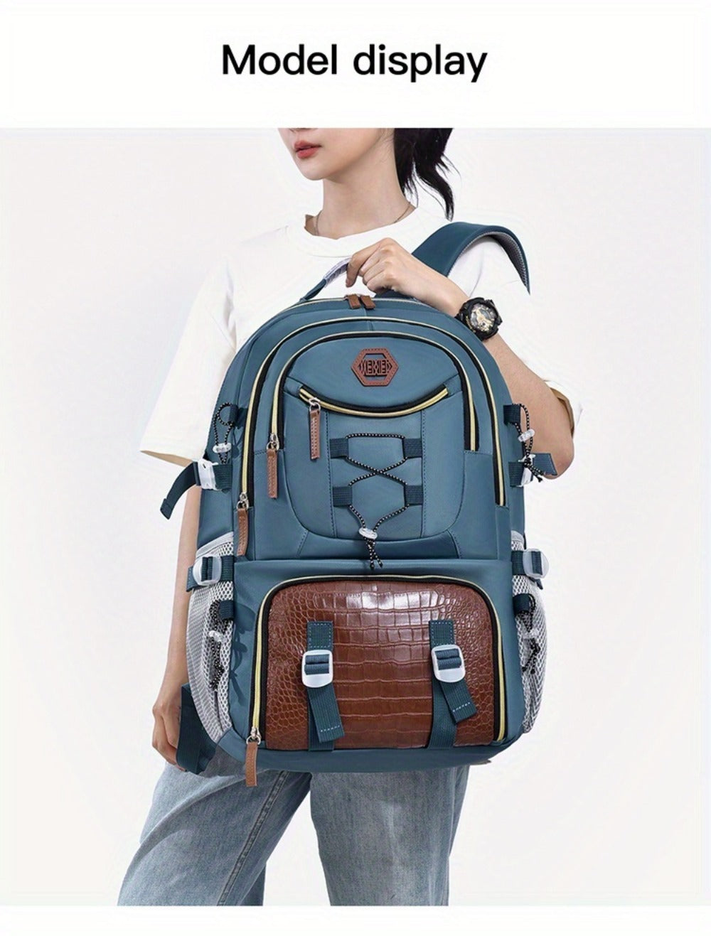 Laptop Backpack – Large Capacity, Waterproof, Multi-Pocket, Adjustable Strap – detail view 22
