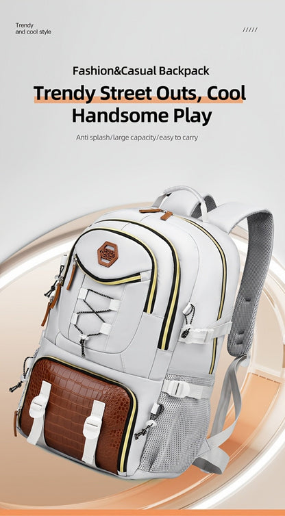 Laptop Backpack – Large Capacity, Waterproof, Multi-Pocket, Adjustable Strap – detail view 8