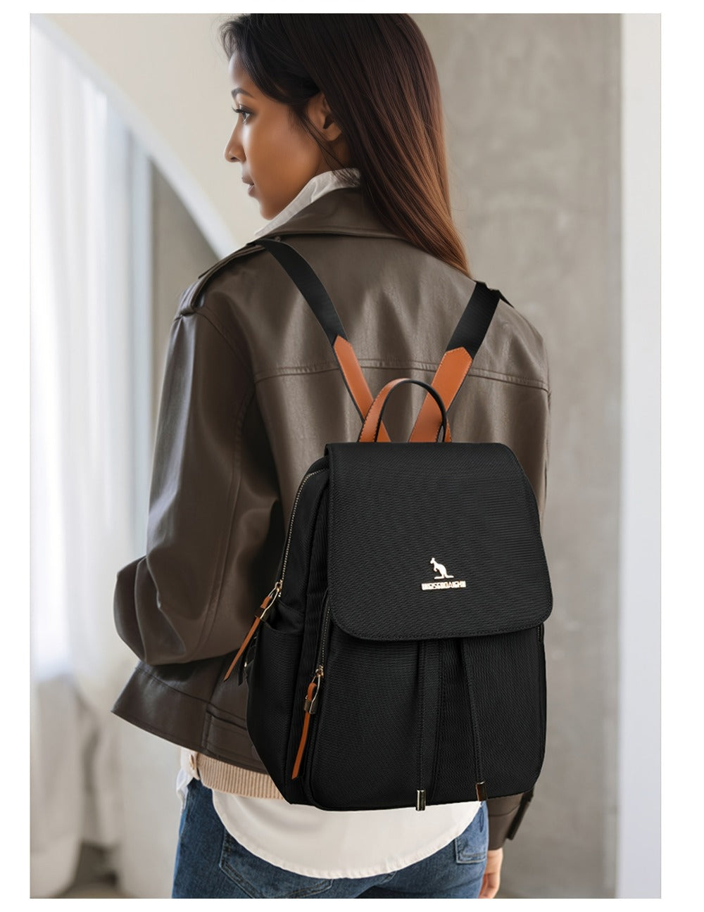 Laptop Backpack – Nylon, Lightweight, Adjustable Strap, for Travel & Work – detail view 21