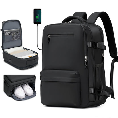 Laptop Backpack – 8 Colors, Nylon, USB Charging, for Travel & Work – front view - product view 20