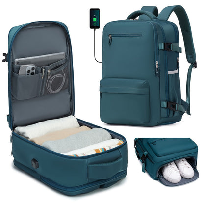 Laptop Backpack – 8 Colors, Nylon, USB Charging, for Travel & Work – detail view 17