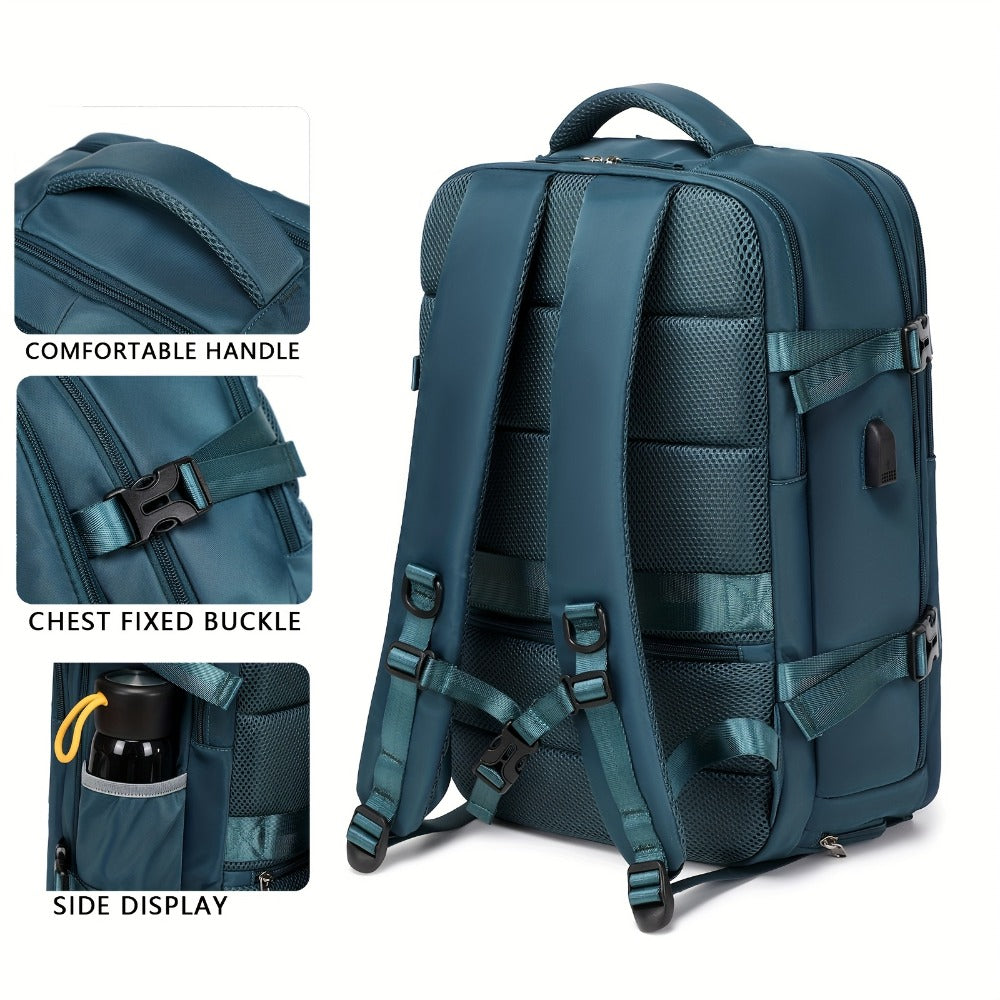 Laptop Backpack – 8 Colors, Nylon, USB Charging, for Travel & Work – detail view 23