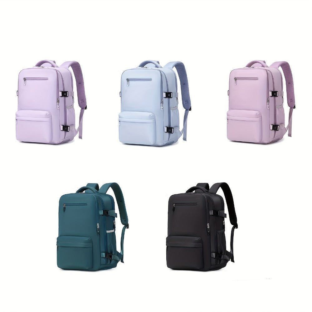 Laptop Backpack – 8 Colors, Nylon, USB Charging, for Travel & Work – detail view 25