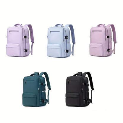 Laptop Backpack – 8 Colors, Nylon, USB Charging, for Travel & Work – detail view 25