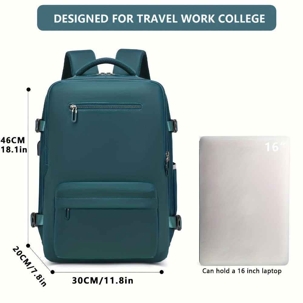 Laptop Backpack – 8 Colors, Nylon, USB Charging, for Travel & Work – detail view 11