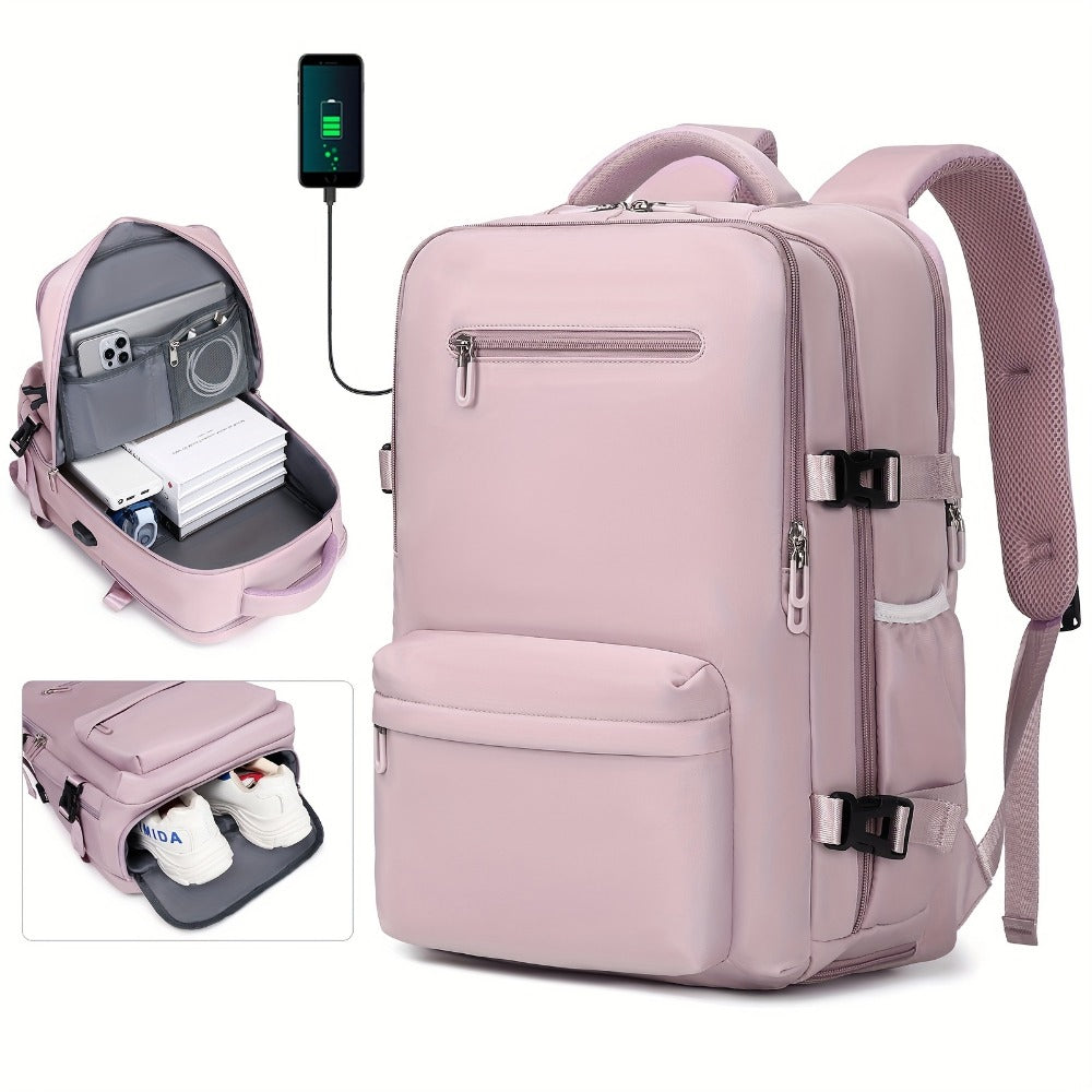 Laptop Backpack – 8 Colors, Nylon, USB Charging, for Travel & Work – detail view 14