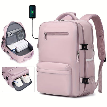 Laptop Backpack – 8 Colors, Nylon, USB Charging, for Travel & Work – detail view 14