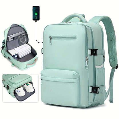 Laptop Backpack – 8 Colors, Nylon, USB Charging, for Travel & Work – detail view 6