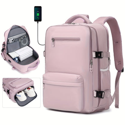 Laptop Backpack – 8 Colors, Nylon, USB Charging, for Travel & Work – detail view 3