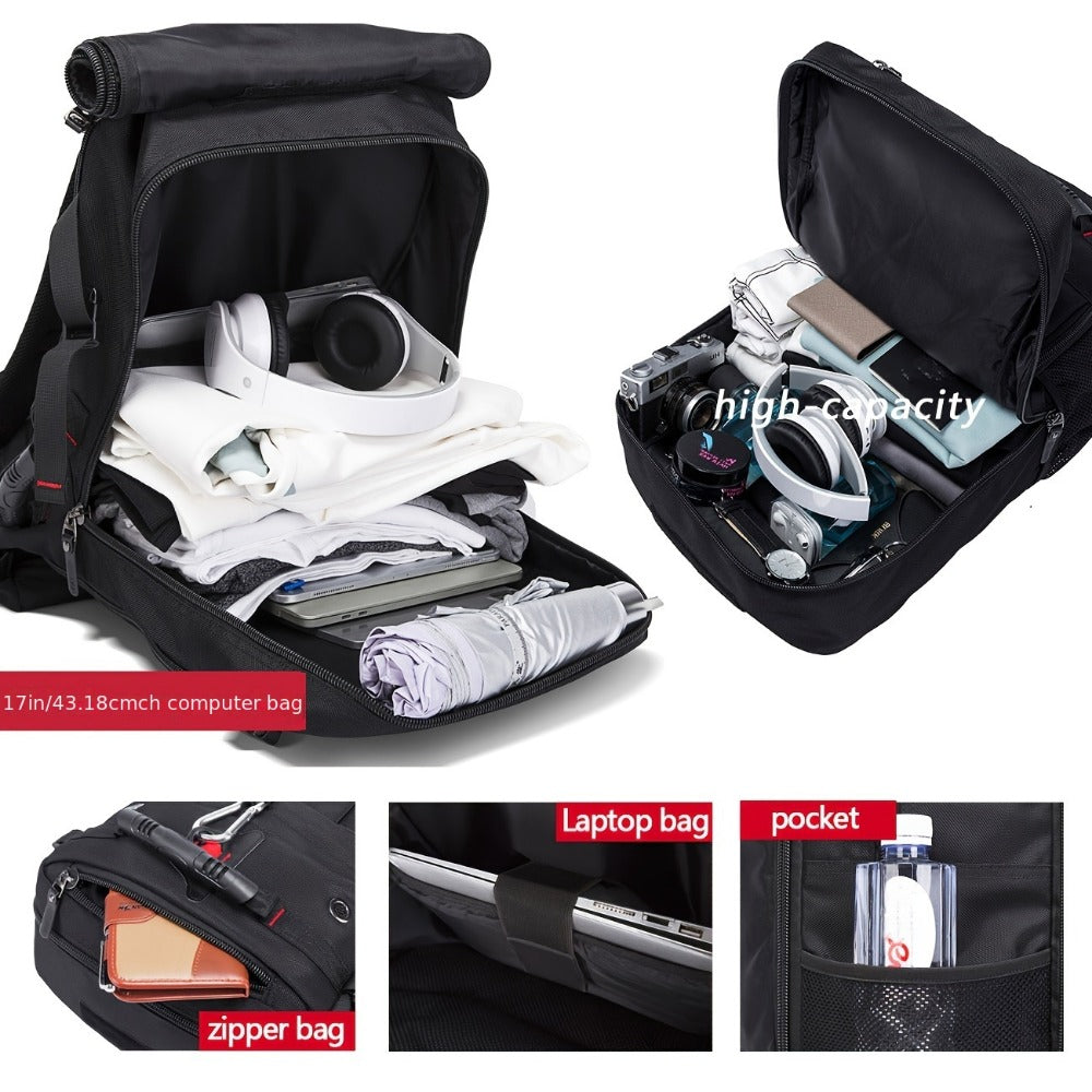 Laptop Backpack – Nylon, Waterproof, Anti Theft, Multi Pocket – detail view 12
