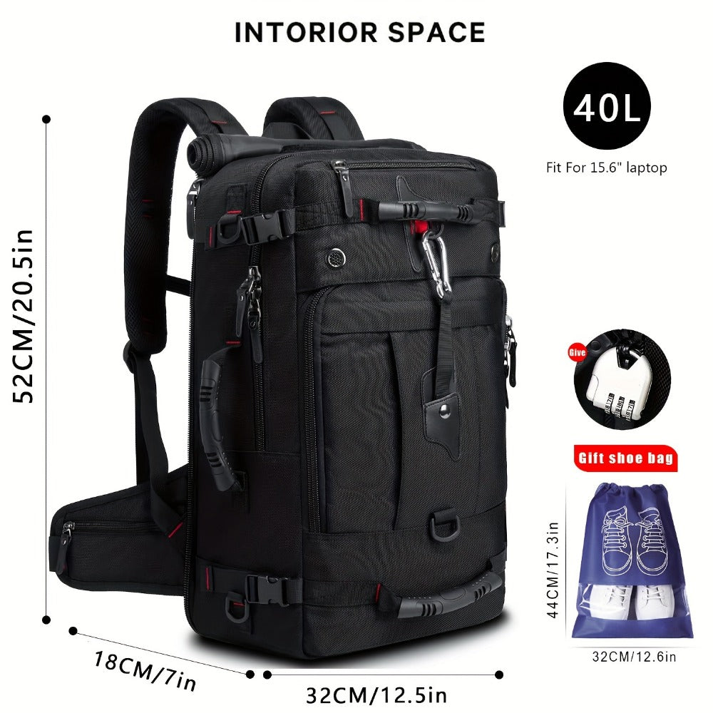 Laptop Backpack – Nylon, Waterproof, Anti Theft, Multi Pocket – detail view 15