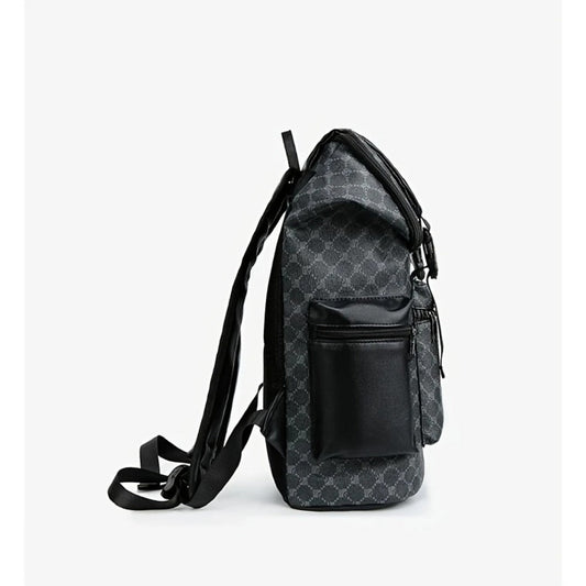 Laptop Backpack – PU Leather, for Travel & School – alternate view