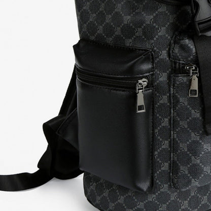 Laptop Backpack – PU Leather, Large Capacity, for Travel & Work – detail view 10