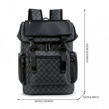 Laptop Backpack – PU Leather, Large Capacity, for Travel & Work – detail view 4