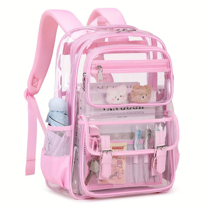 Laptop Backpack – PVC, Clear, Large Capacity, Transparent – detail view 7