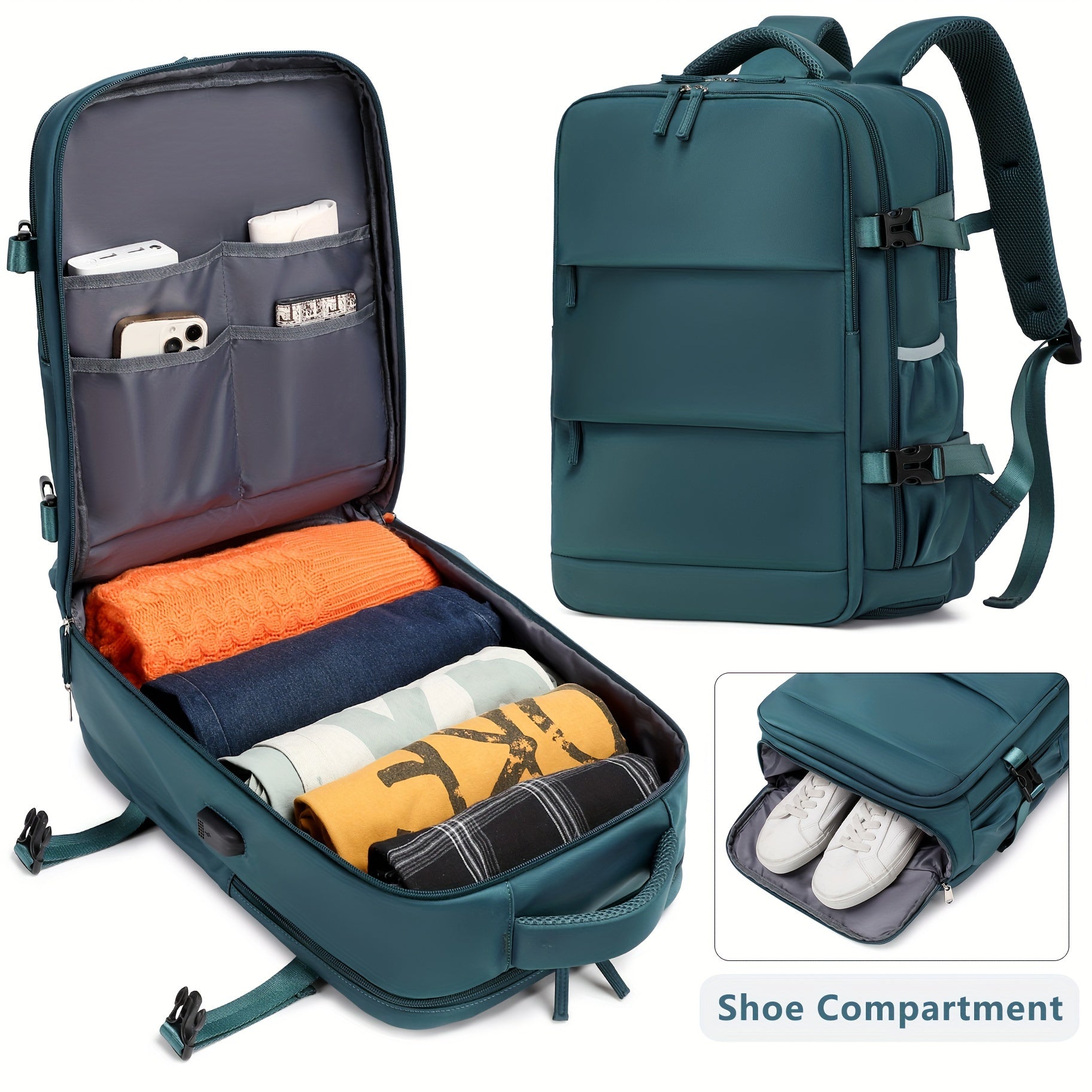 Laptop Backpack – for Travel, Carry On Airline Approved Laptop – detail view 25
