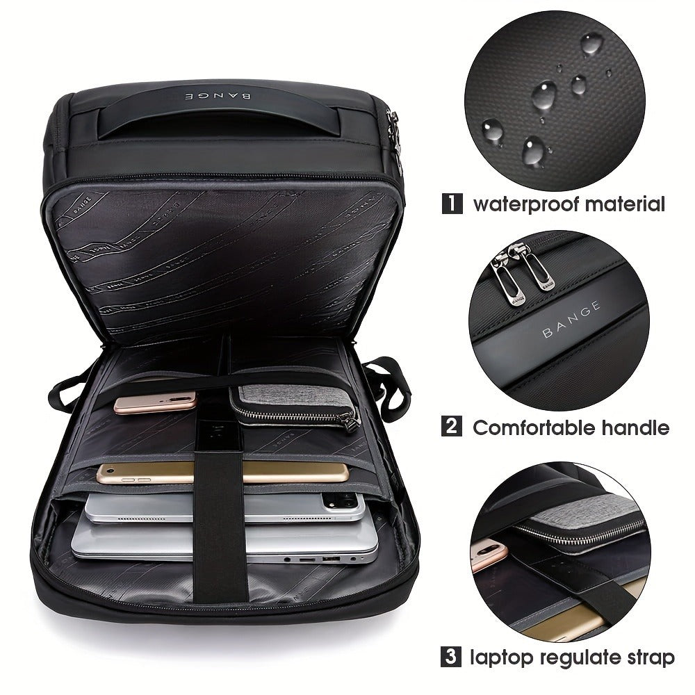 Laptop Backpack – USB Charging, Large Capacity, Trolley Sleeve, for Travel & Work – detail view 10