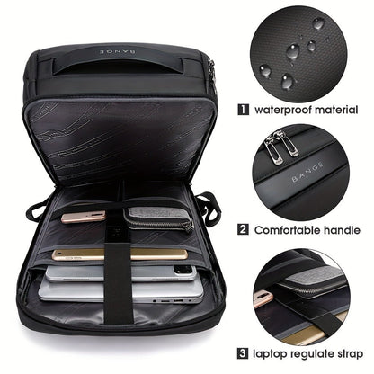 Laptop Backpack – USB Charging, Large Capacity, Trolley Sleeve, for Travel & Work – detail view 10