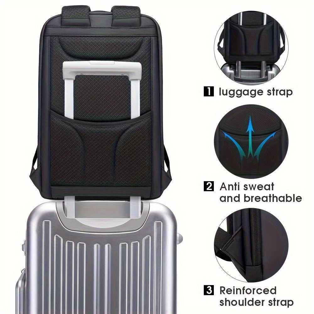 Laptop Backpack – USB Charging, Large Capacity, Trolley Sleeve, for Travel & Work – detail view 18