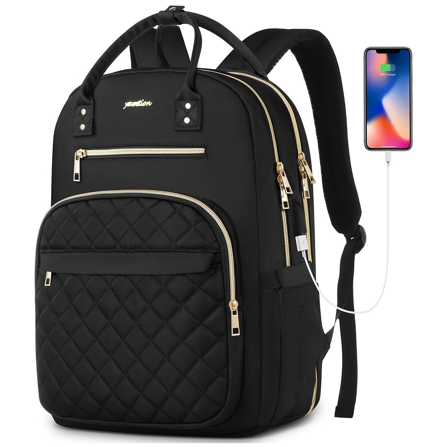 Laptop Backpack – USB Charging, for Work & School – front view - product view 8