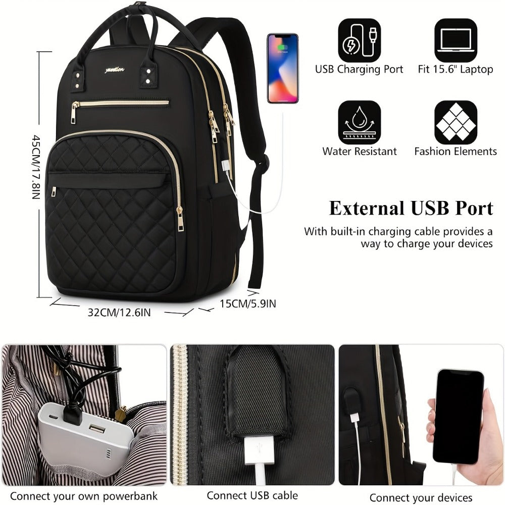 Laptop Backpack – USB Charging, for Work & School – detail view 5