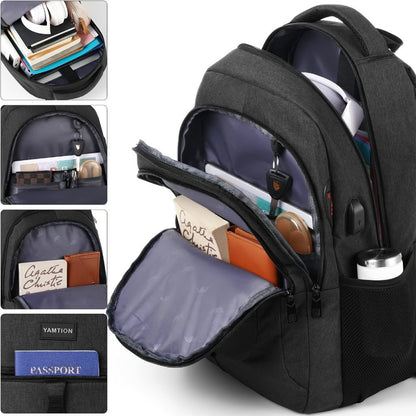 Laptop Backpack – USB Charging, for Travel & Work – detail view 4