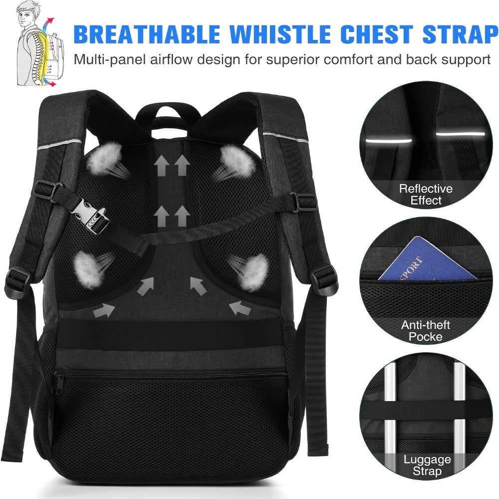Laptop Backpack – USB Charging, for Travel & Work – detail view 6