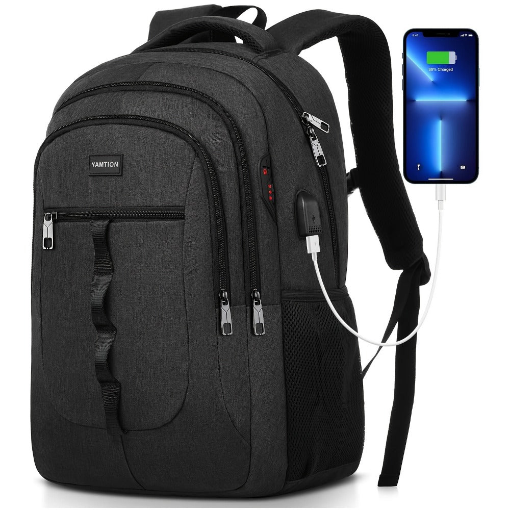 Laptop Backpack – USB Charging, for Travel & Work – front view