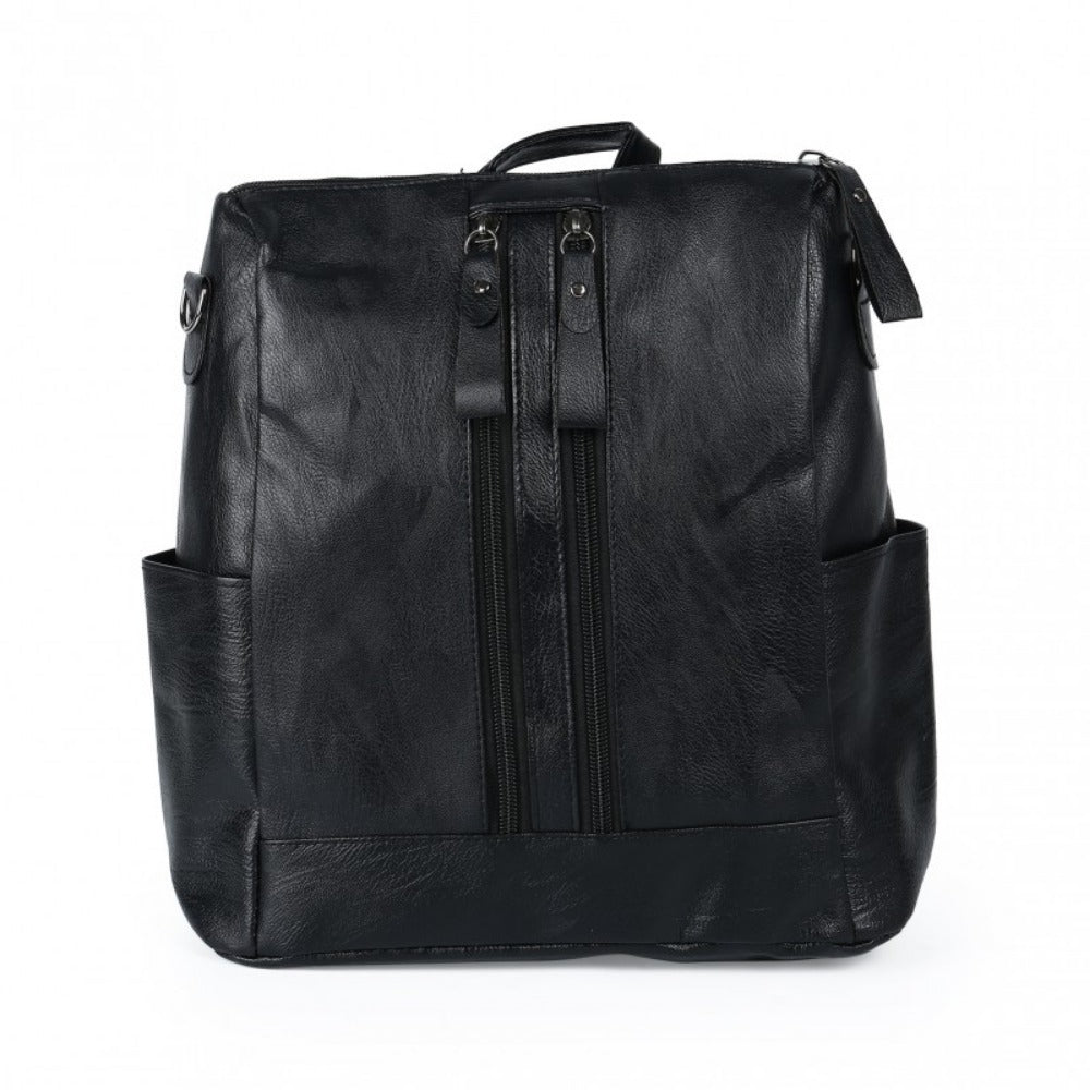 Laptop Backpack – Vegan Leather, Multi-Pocket, Large Capacity, for Travel & Work – detail view 3