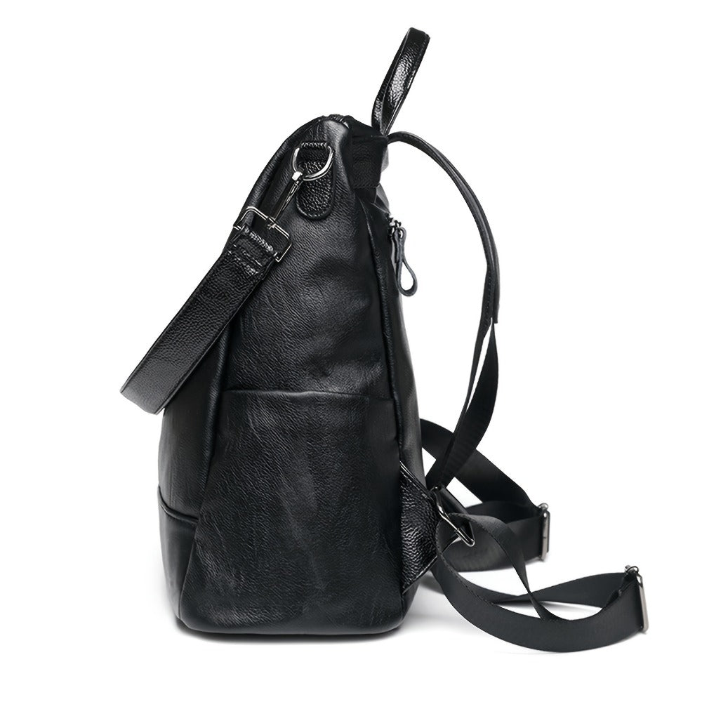 Laptop Backpack – Vegan Leather, Multi-Pocket, Large Capacity, for Travel & Work – detail view 6