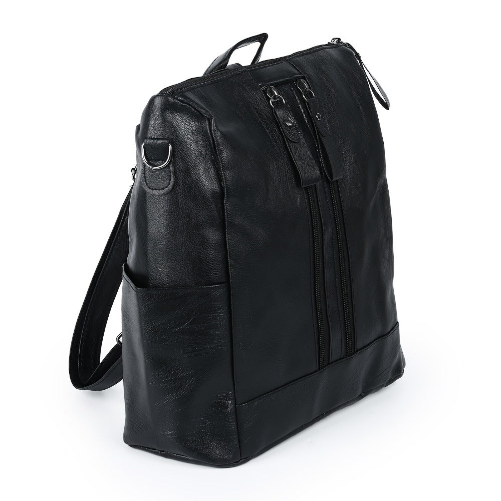 Laptop Backpack – Vegan Leather, Multi-Pocket, Large Capacity, for Travel & Work – detail view 8