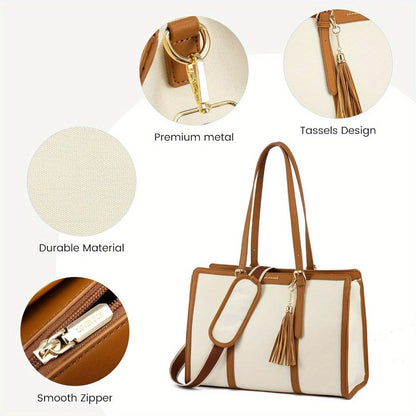 Laptop Bag – 6 Colors, 15.6 Inch, Canvas, Adjustable Strap – detail view 13