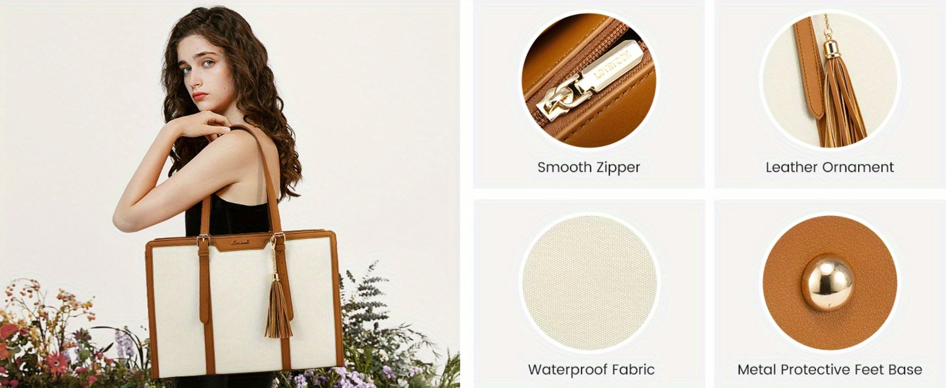 Laptop Bag – 6 Colors, 15.6 Inch, Canvas, Adjustable Strap – detail view 21